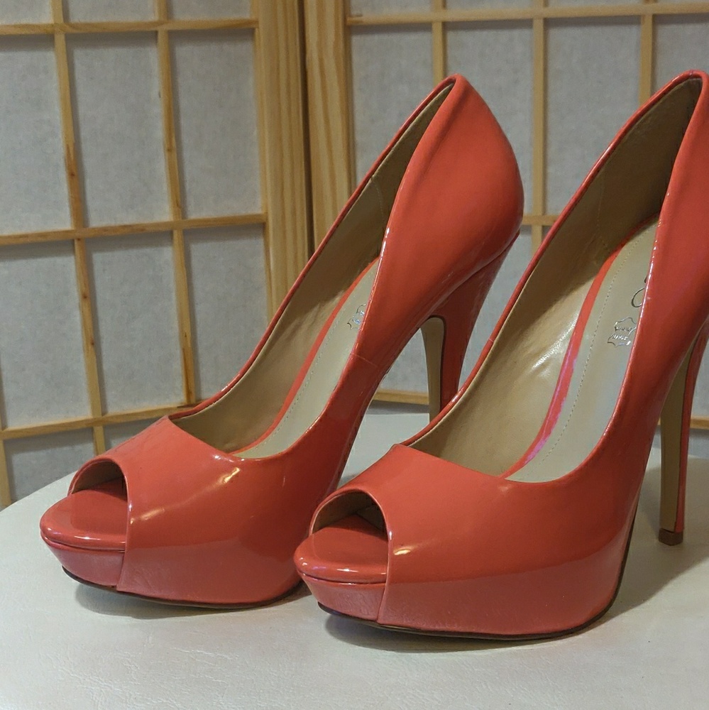 Aldo Coral platform peep toe heels